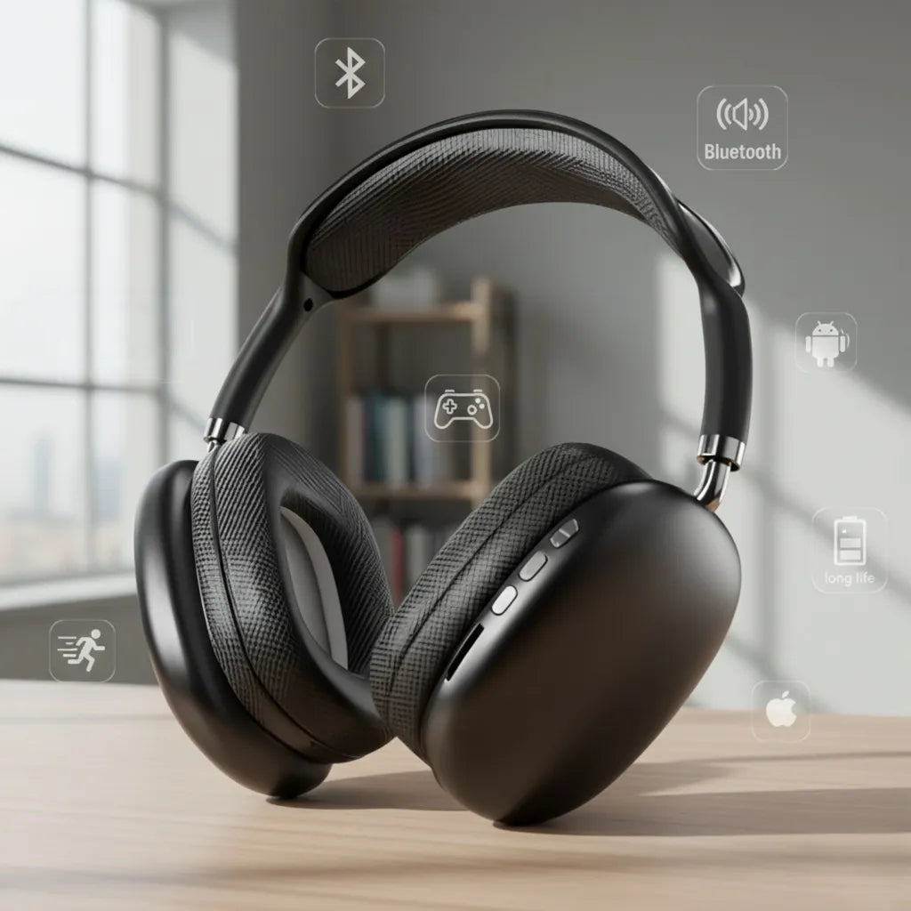🎧 P9 Wireless Bluetooth Headphones | 🔇 Noise Cancelling Mic | 🔊 Stereo Sound