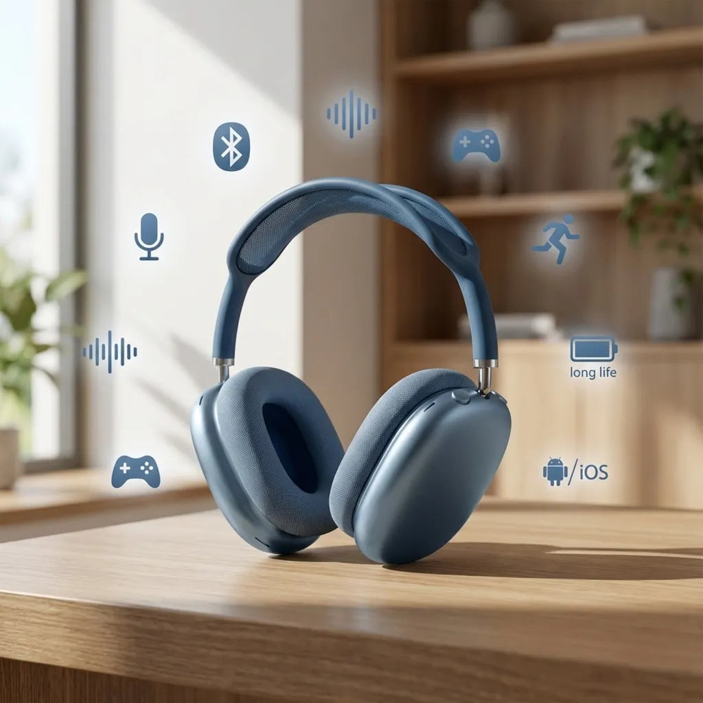 🎧 P9 Wireless Bluetooth Headphones | 🔇 Noise Cancelling Mic | 🔊 Stereo Sound